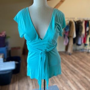 Wrap 100% cotton couture designed top.